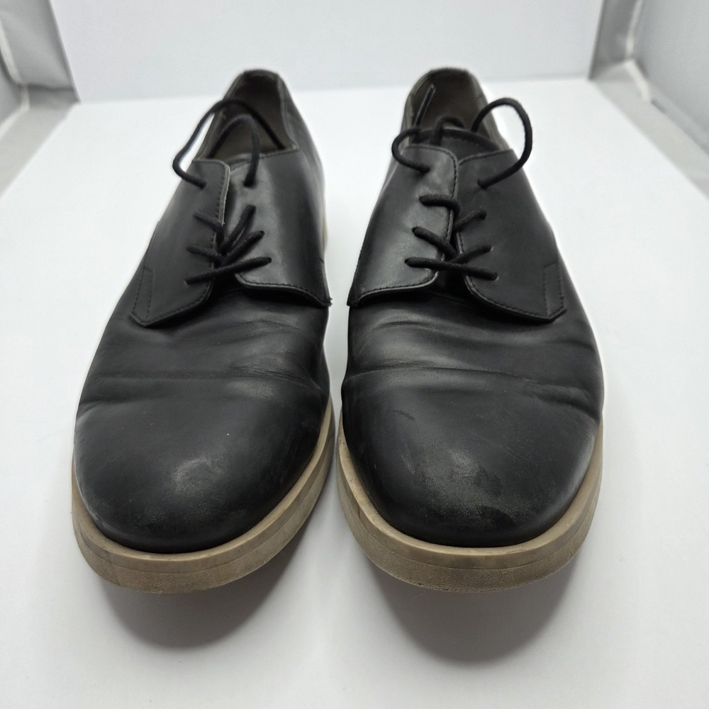 Calvin Klein Faustino Men's Size 11 Black Leather Oxford Dress Shoes Lace Up